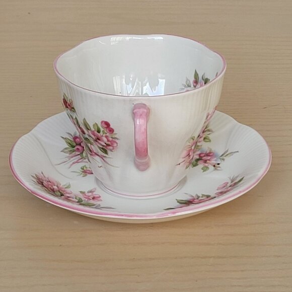 Vtg Royal Albert Bone China Blossom Time Series Apple Blossom Tea Cup & Saucer - Picture 2 of 16